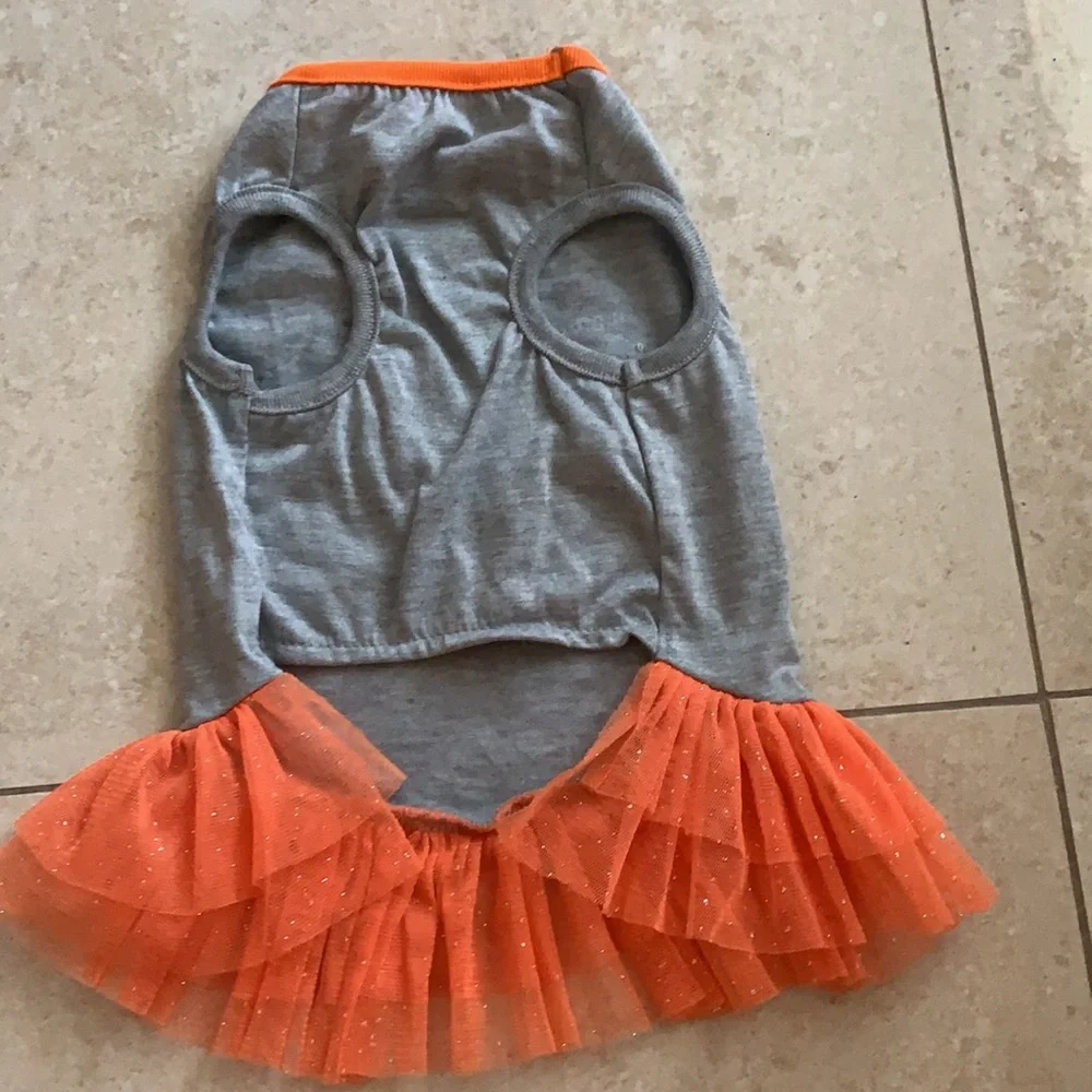 Dog heart dress with flowers